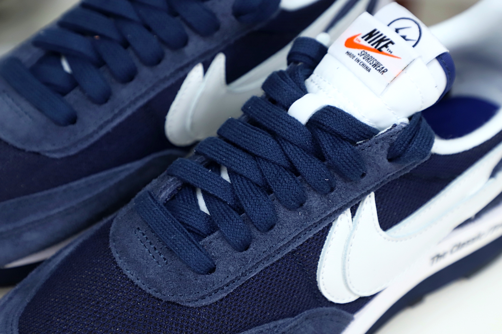 FRAGMENT DESIGN X SACAI X LDV WAFFLE 'BLACKENED BLUE' - finekick.vip