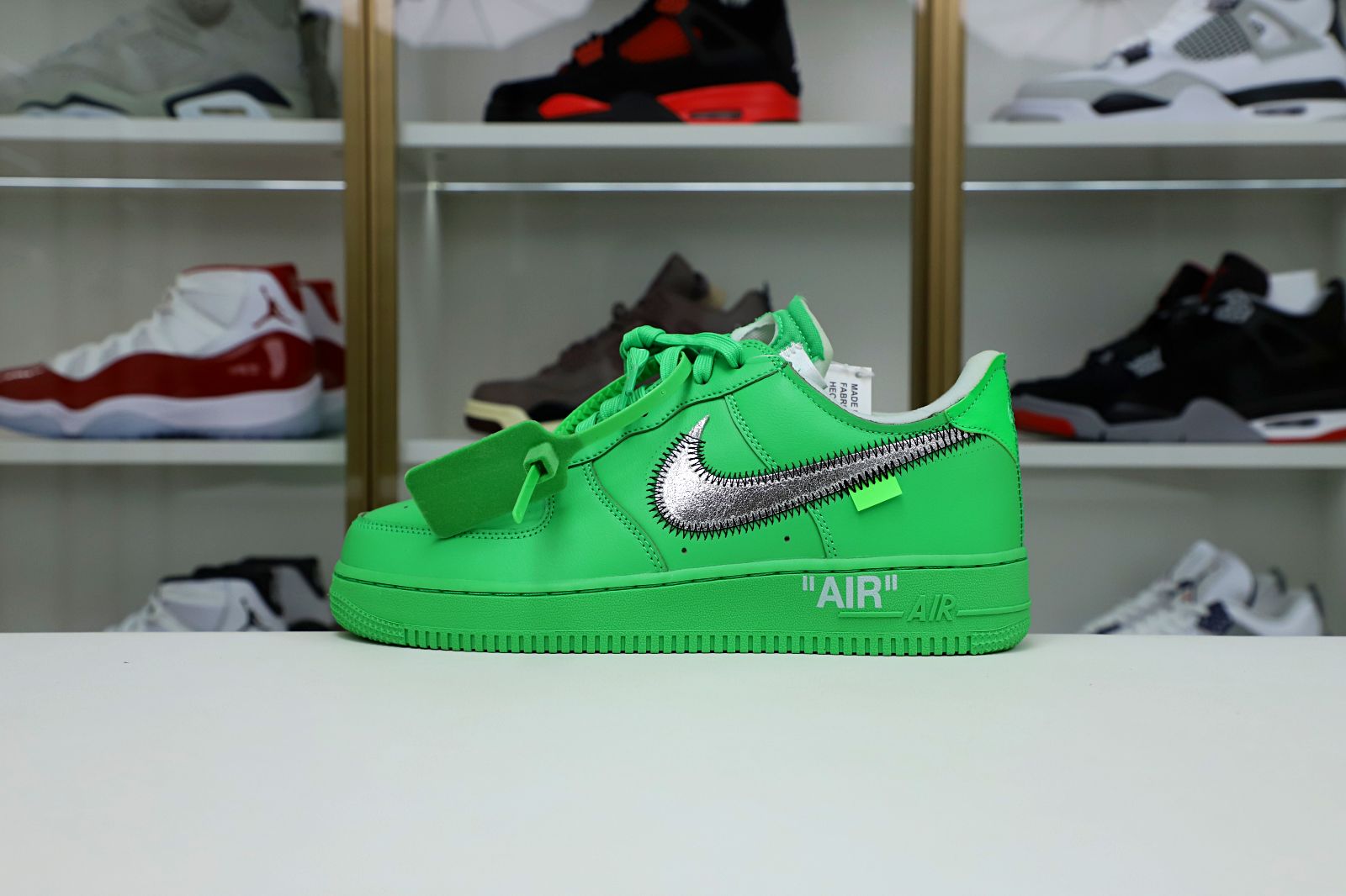 OFF WHITE NIKE AIR FORCE 1 LOW GREEN - finekick.vip