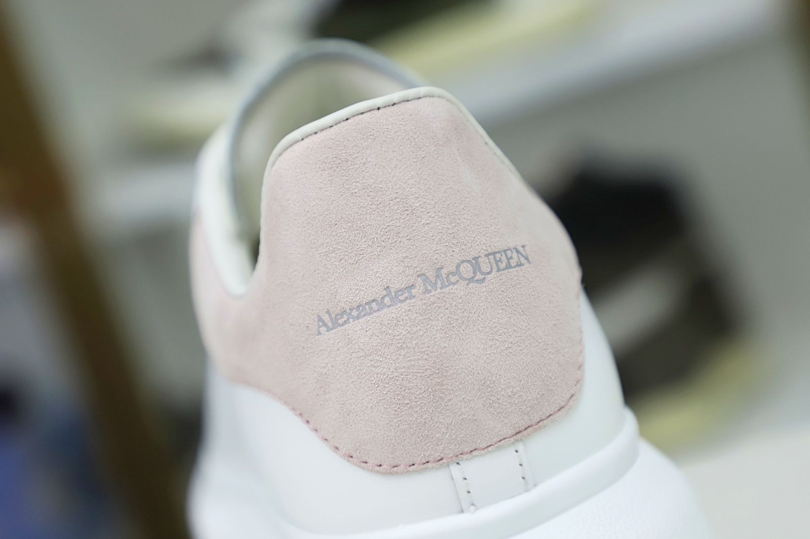 ALXNDER MC MCQUEEN PARIS PINK SUEDE HEEL - finekick.vip