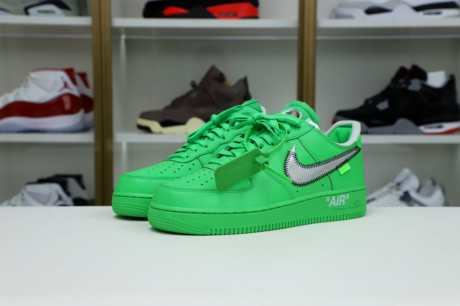 OFF WHITE NIKE AIR FORCE 1 LOW GREEN - finekick.vip