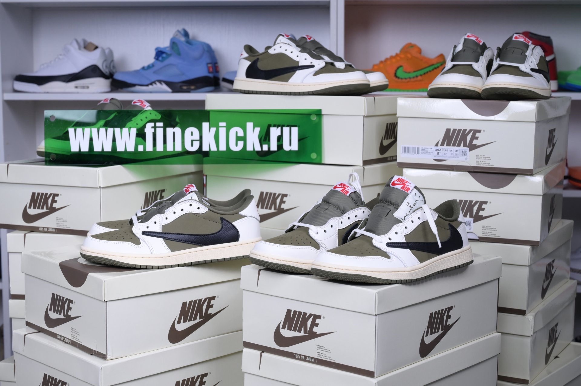 Travis Scott x Air Jordan 1 Low OG “Medium Olive” - finekick.vip