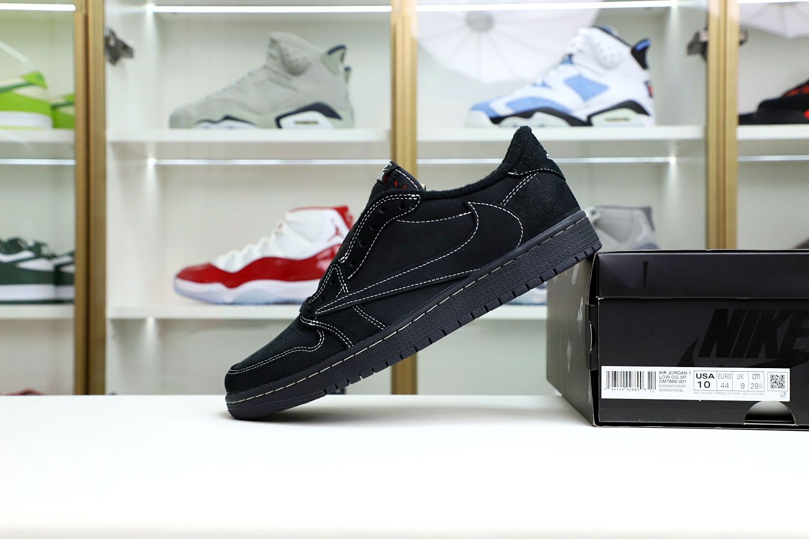 TRAVIS SCOTT X NIKE AIR JORDAN 1 LOW OG “BLACK/PHANTOM” - finekick.vip