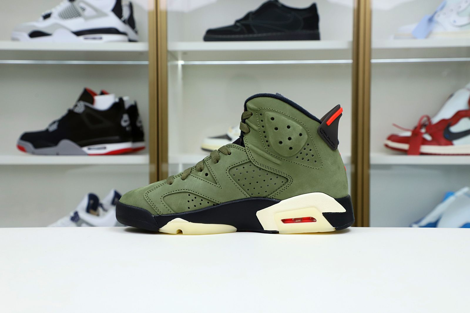 TRAVIS SCOTT X AIR JORDAN 6 RETRO 'OLIVE' - finekick.vip