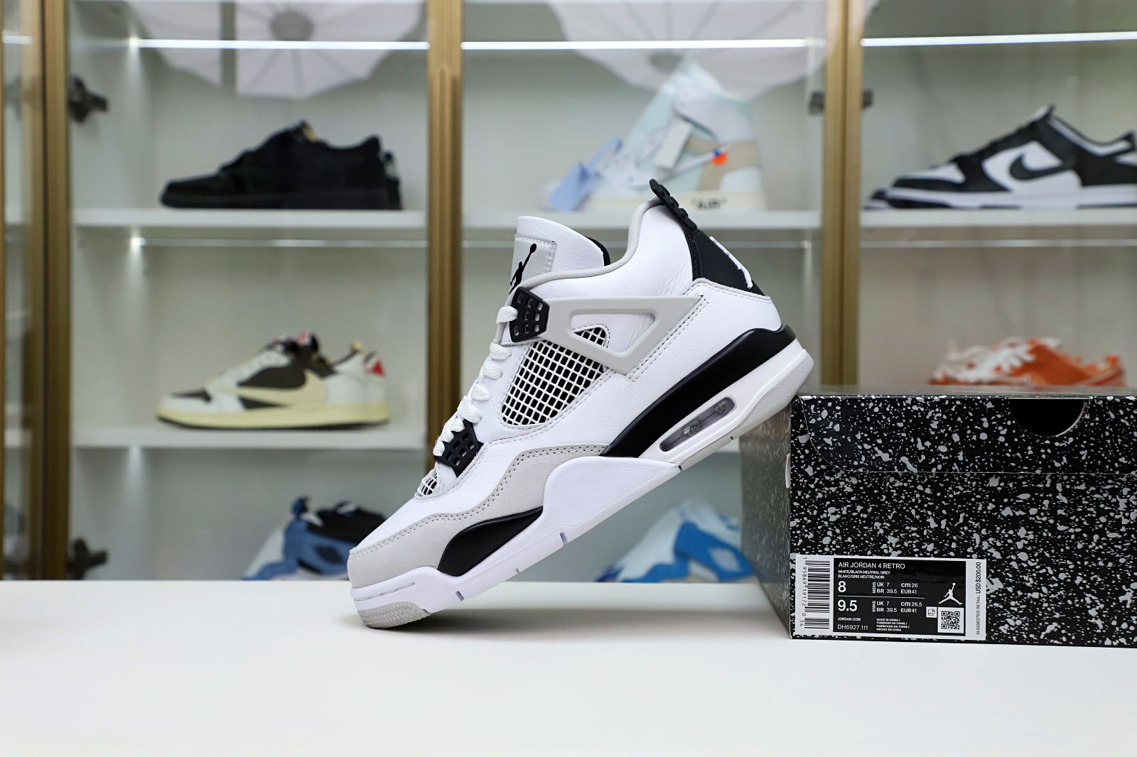 AIR JORDAN 4 MILITARY BLACK - finekick.vip