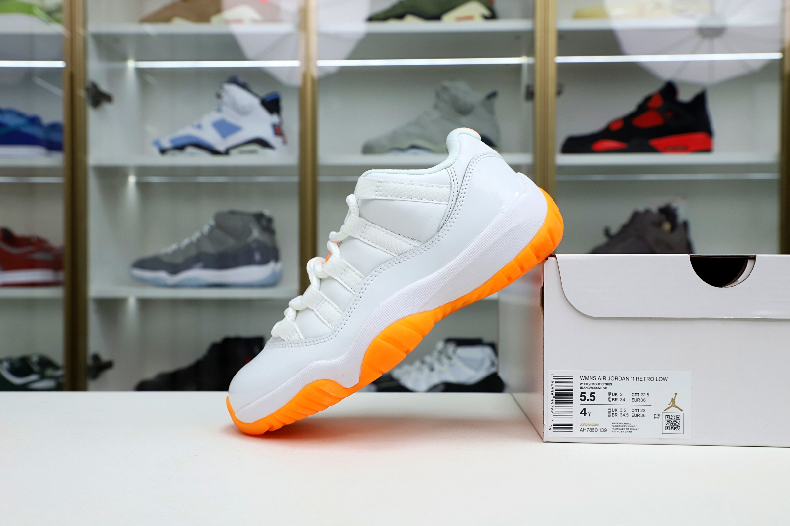 WMNS AIR JORDAN 11 RETRO LOW 'BRIGHT CITRUS' - finekick.vip