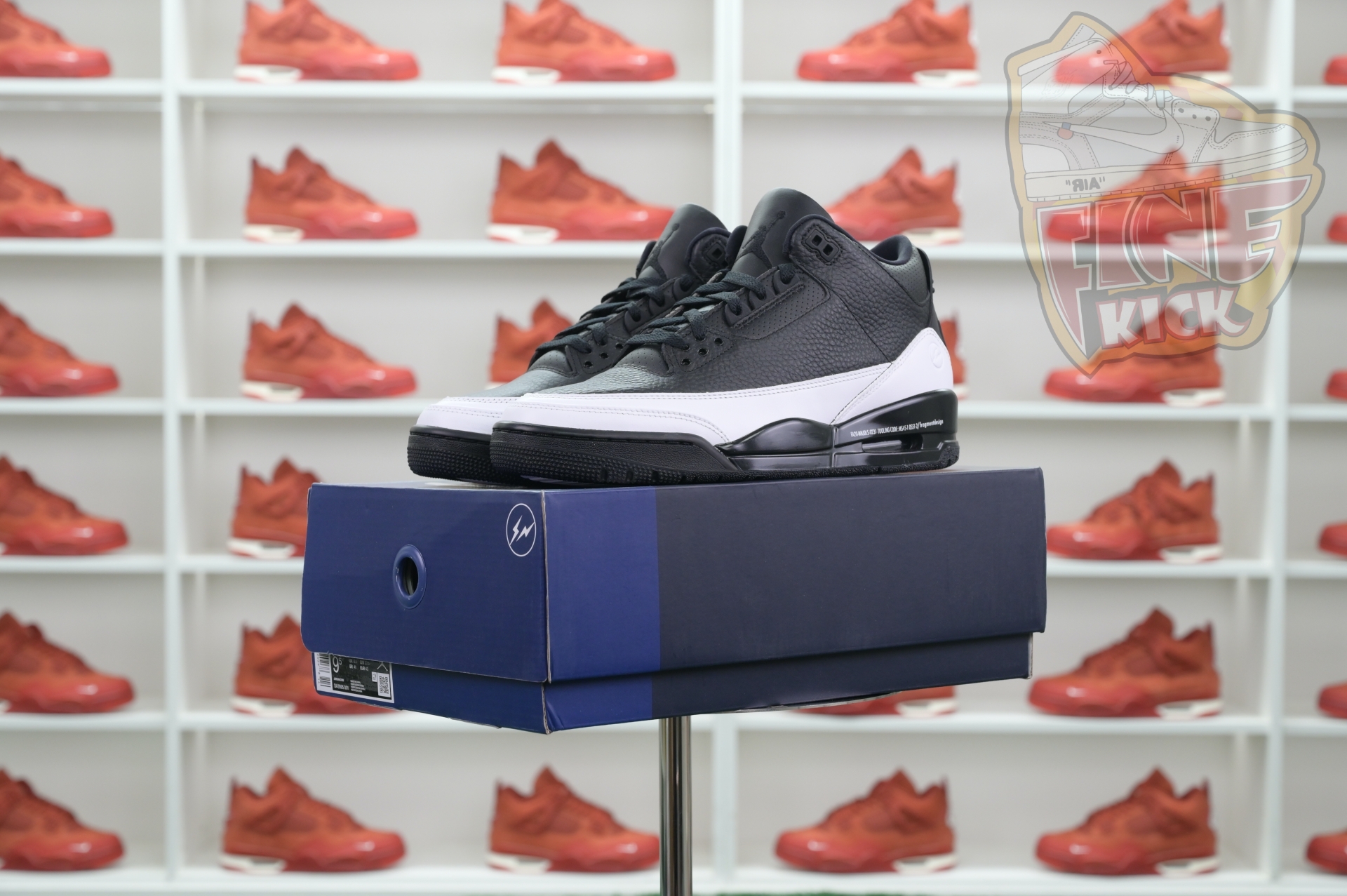 Fragment Design x Air Jordan 3“Black/ White”  DA3595-001 - finekick.vip