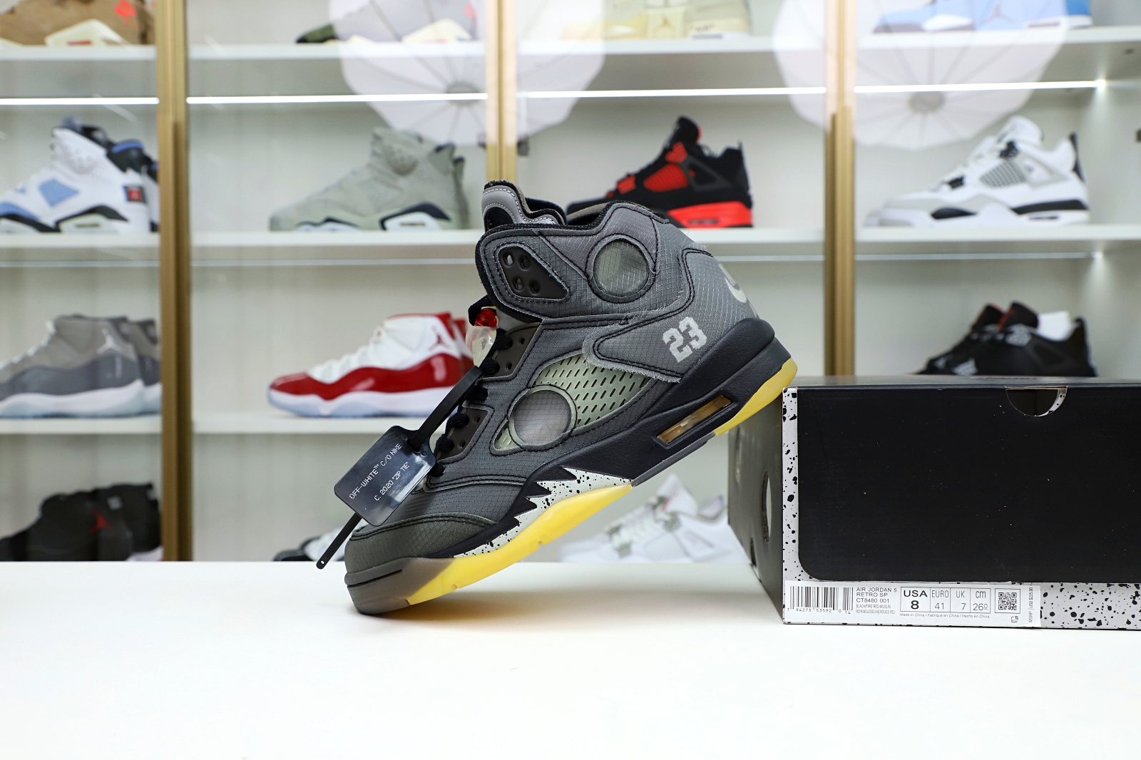 OFF-WHITE X AIR JORDAN 5 RETRO SP 'MUSLIN' - finekick.vip