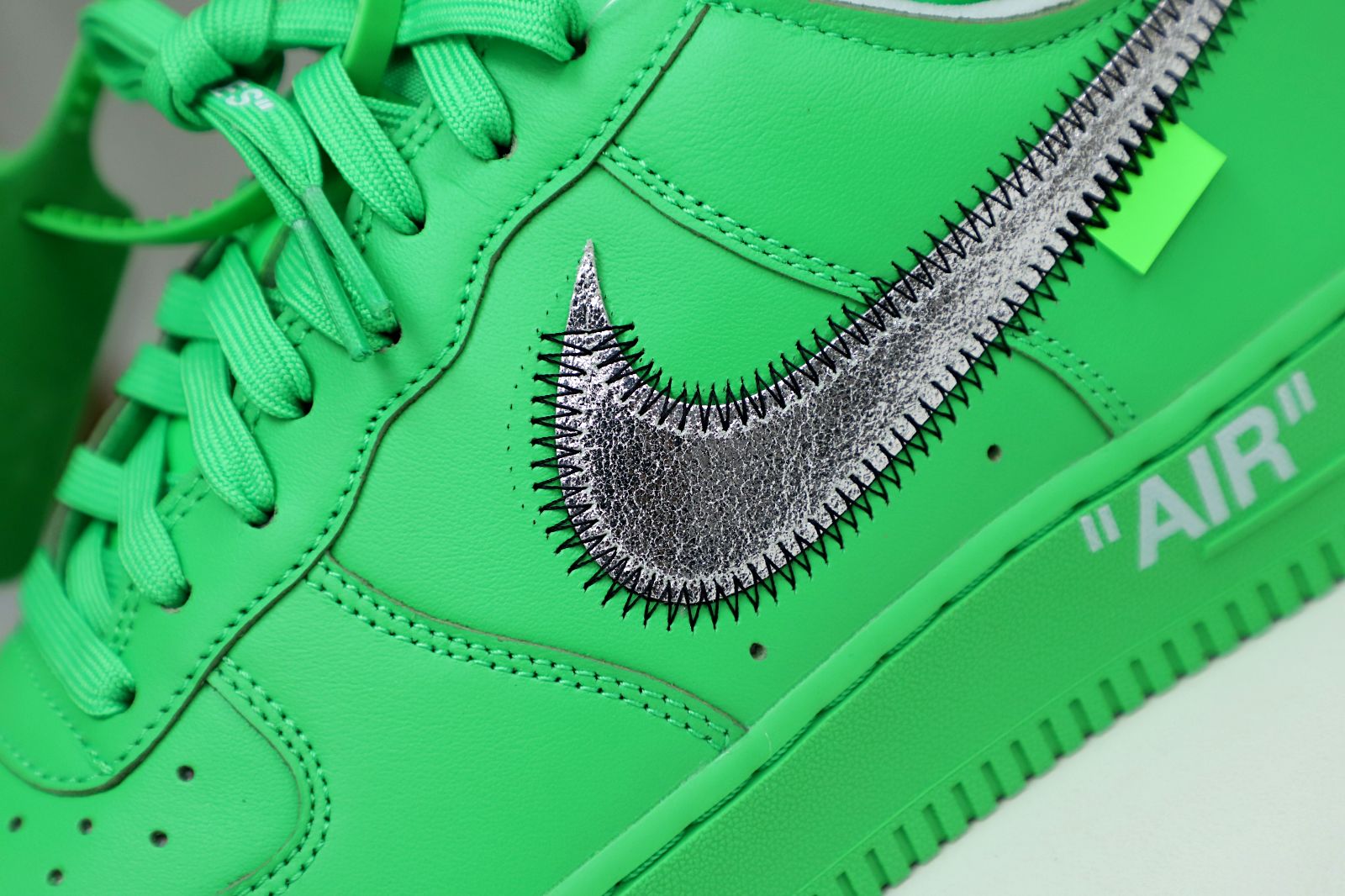 OFF WHITE NIKE AIR FORCE 1 LOW GREEN - finekick.vip