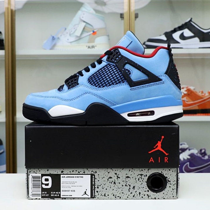 TRAVIS SCOTT X AIR JORDAN 4 RETRO 'CACTUS JACK' FRIENDS & FAMILY - finekick.vip