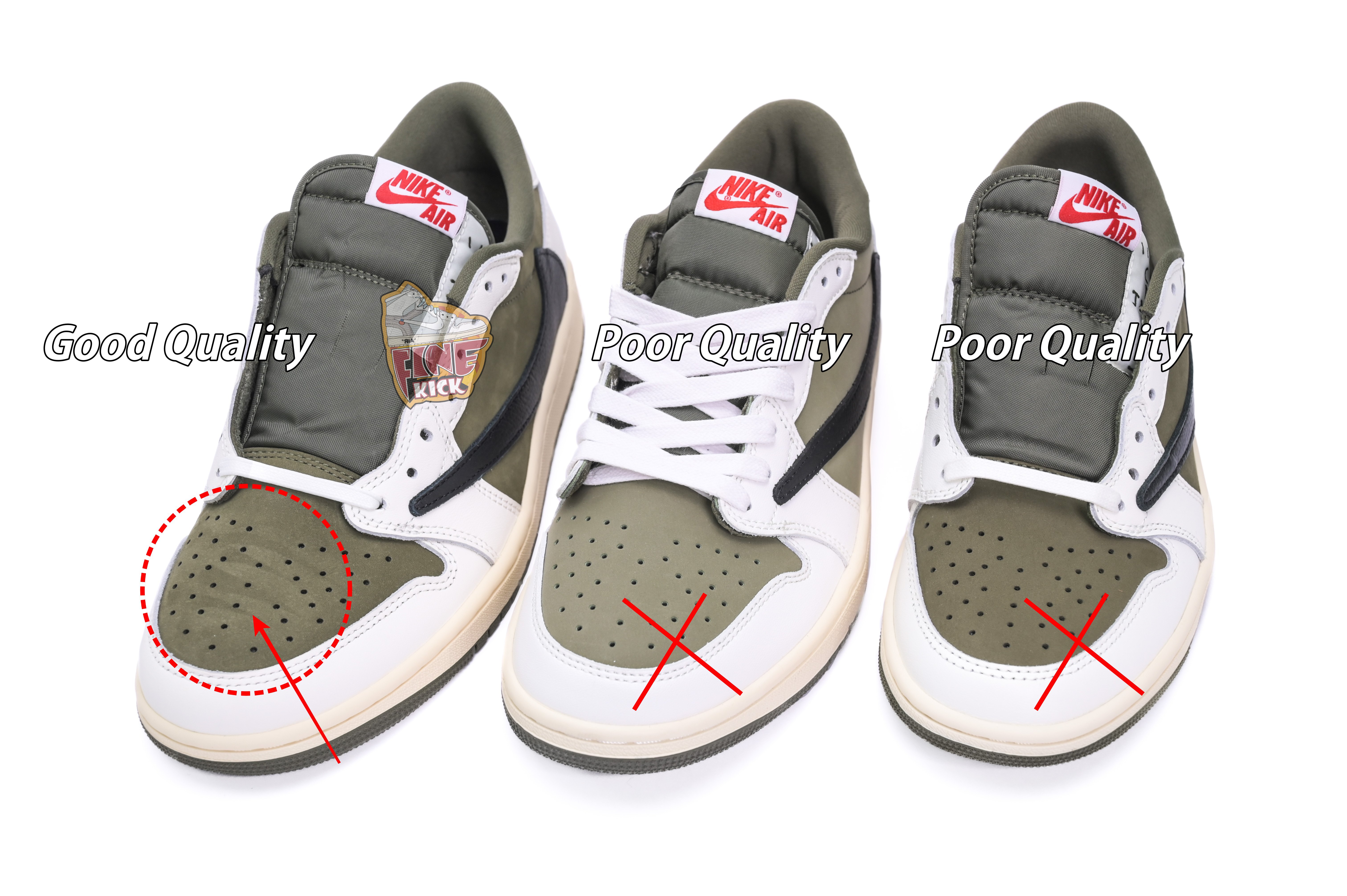 Travis Scott x Air Jordan 1 Low OG “Medium Olive” - finekick.vip