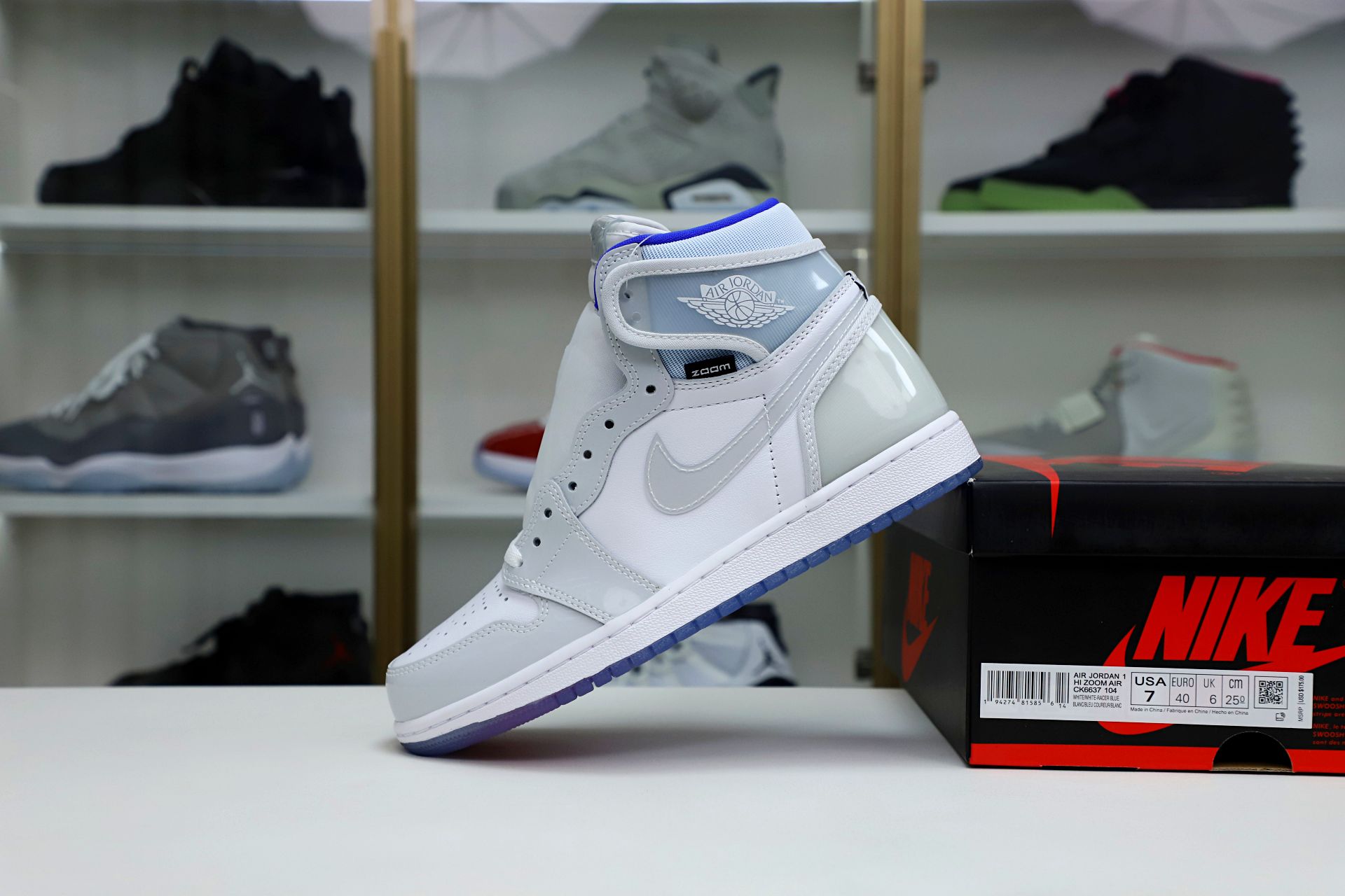 AIR JORDAN 1 HIGH ZOOM 'RACER BLUE' - finekick.vip