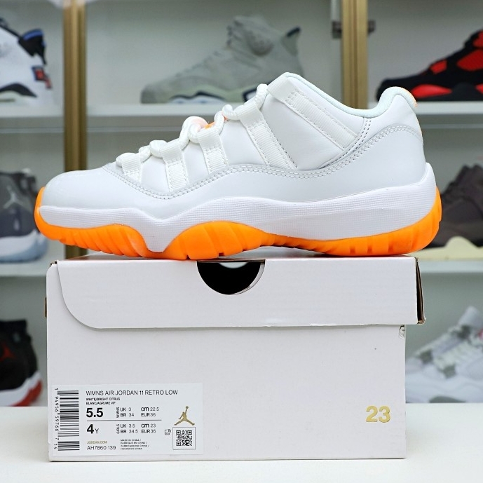WMNS AIR JORDAN 11 RETRO LOW 'BRIGHT CITRUS' - finekick.vip