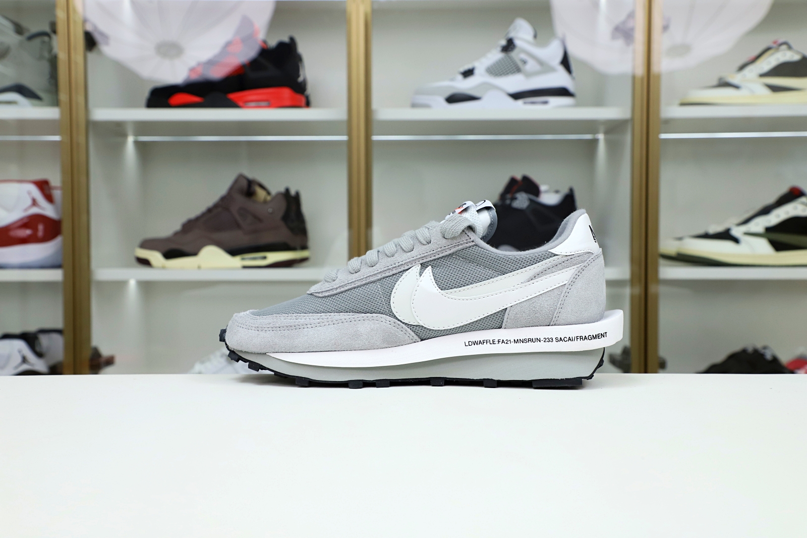 FRAGMENT DESIGN X SACAI X LDV WAFFLE 'LIGHT SMOKE GREY' - finekick.vip