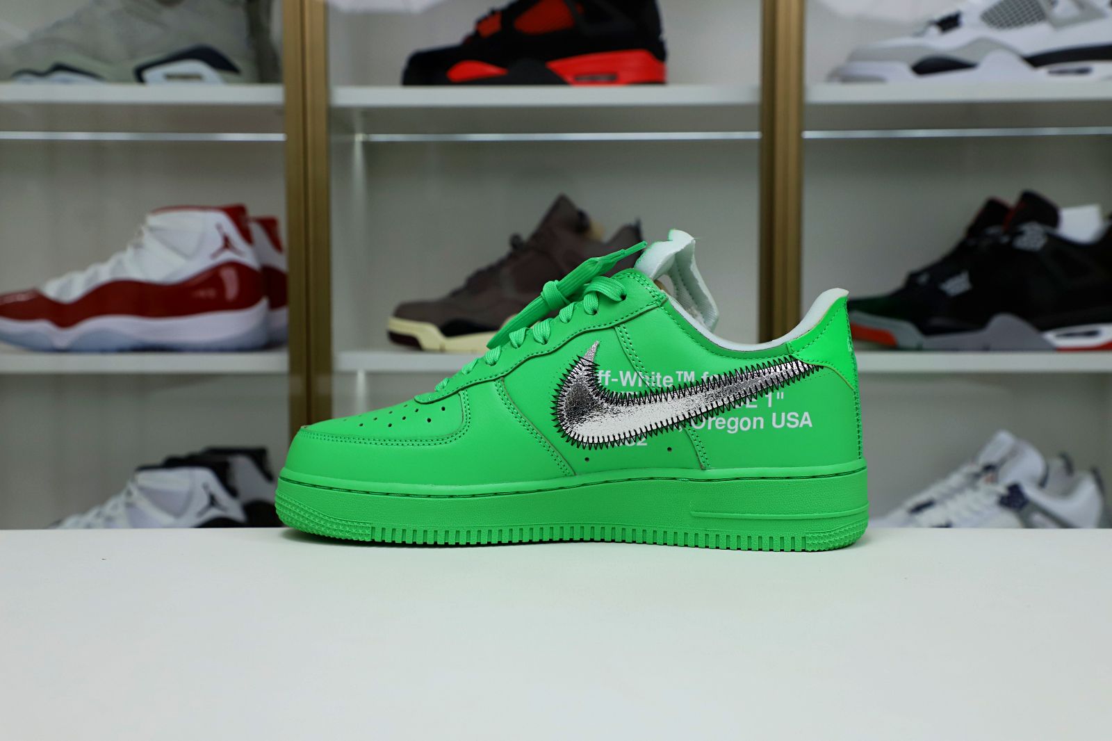 OFF WHITE NIKE AIR FORCE 1 LOW GREEN - finekick.vip