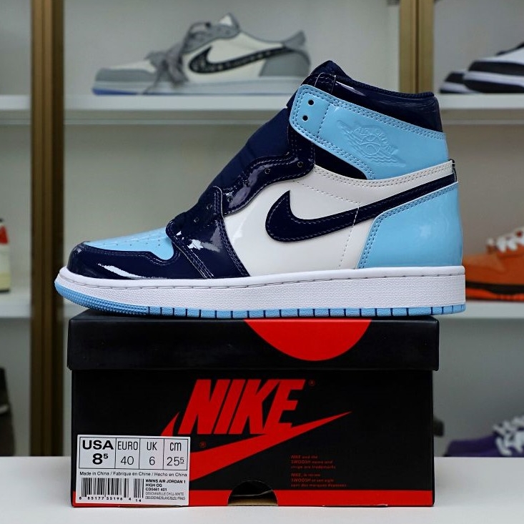 WMNS AIR JORDAN 1 RETRO HIGH OG 'BLUE CHILL' - finekick.vip