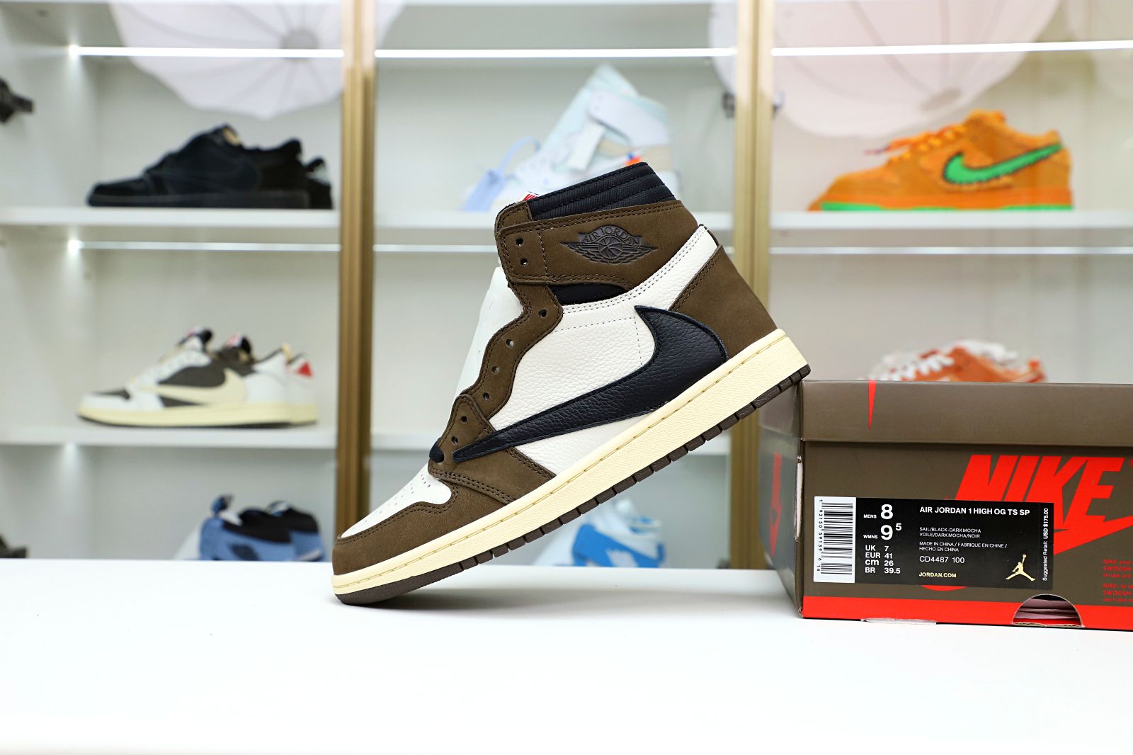 TRAVIS SCOTT X AIR JORDAN 1 RETRO HIGH OG 'MOCHA' - finekick.vip