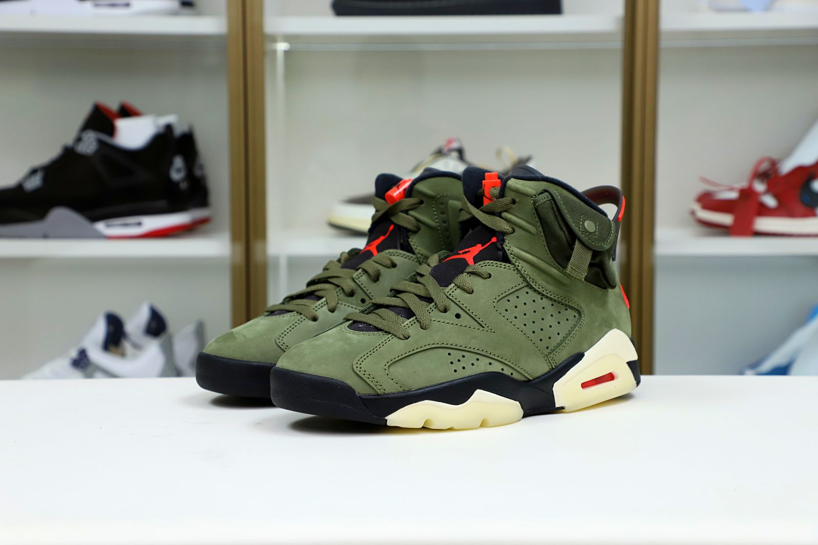 TRAVIS SCOTT X AIR JORDAN 6 RETRO 'OLIVE' - finekick.vip