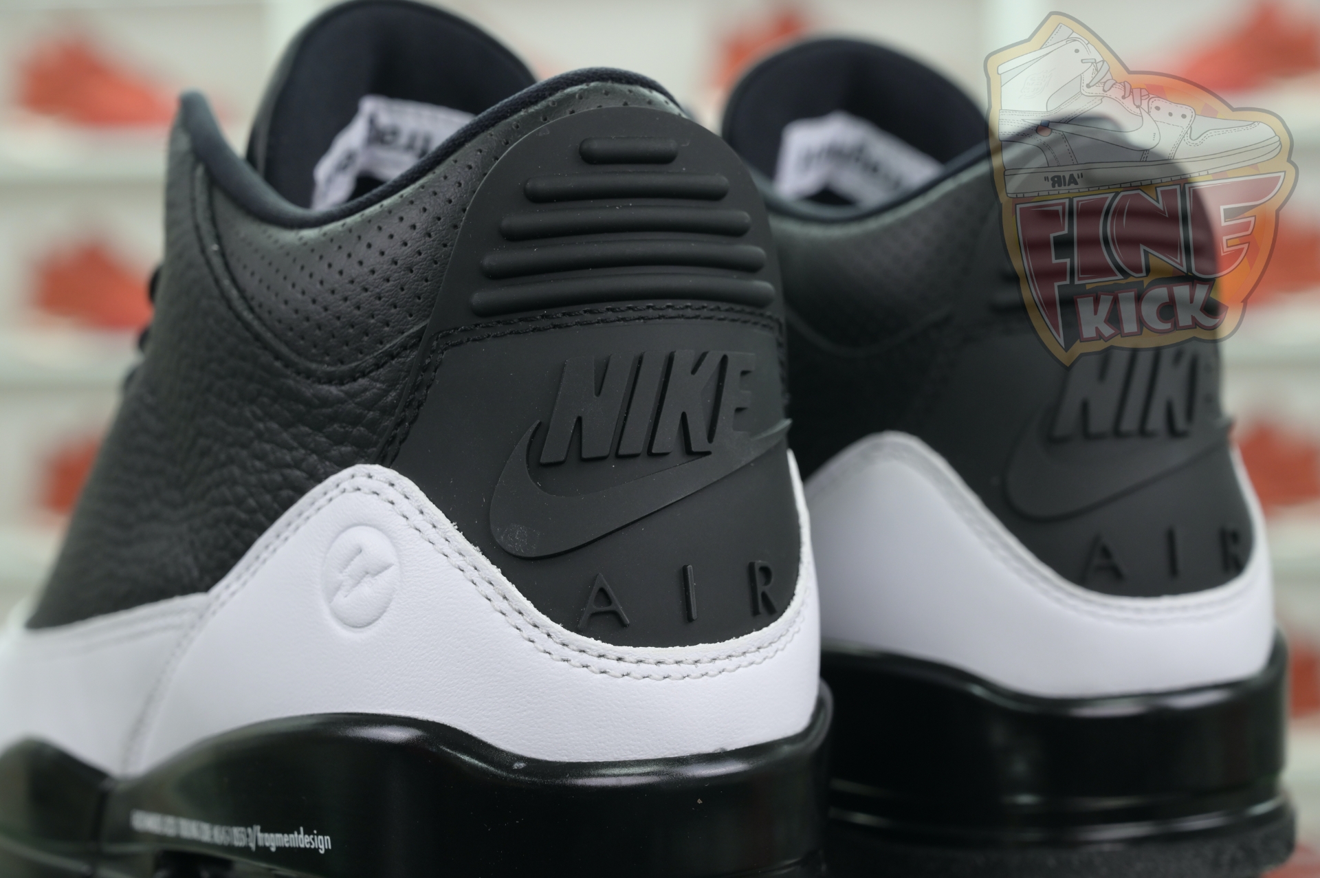 Fragment Design x Air Jordan 3“Black/ White”  DA3595-001 - finekick.vip
