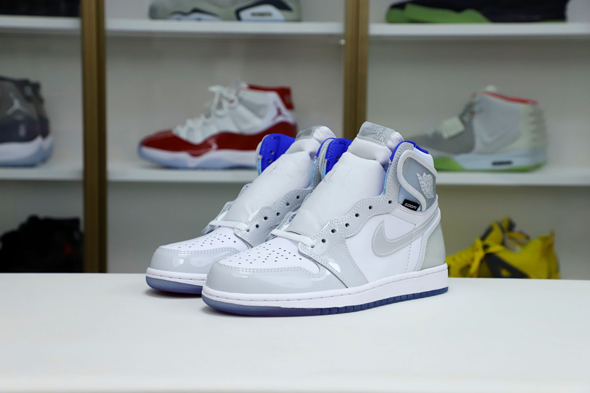 AIR JORDAN 1 HIGH ZOOM 'RACER BLUE' - finekick.vip