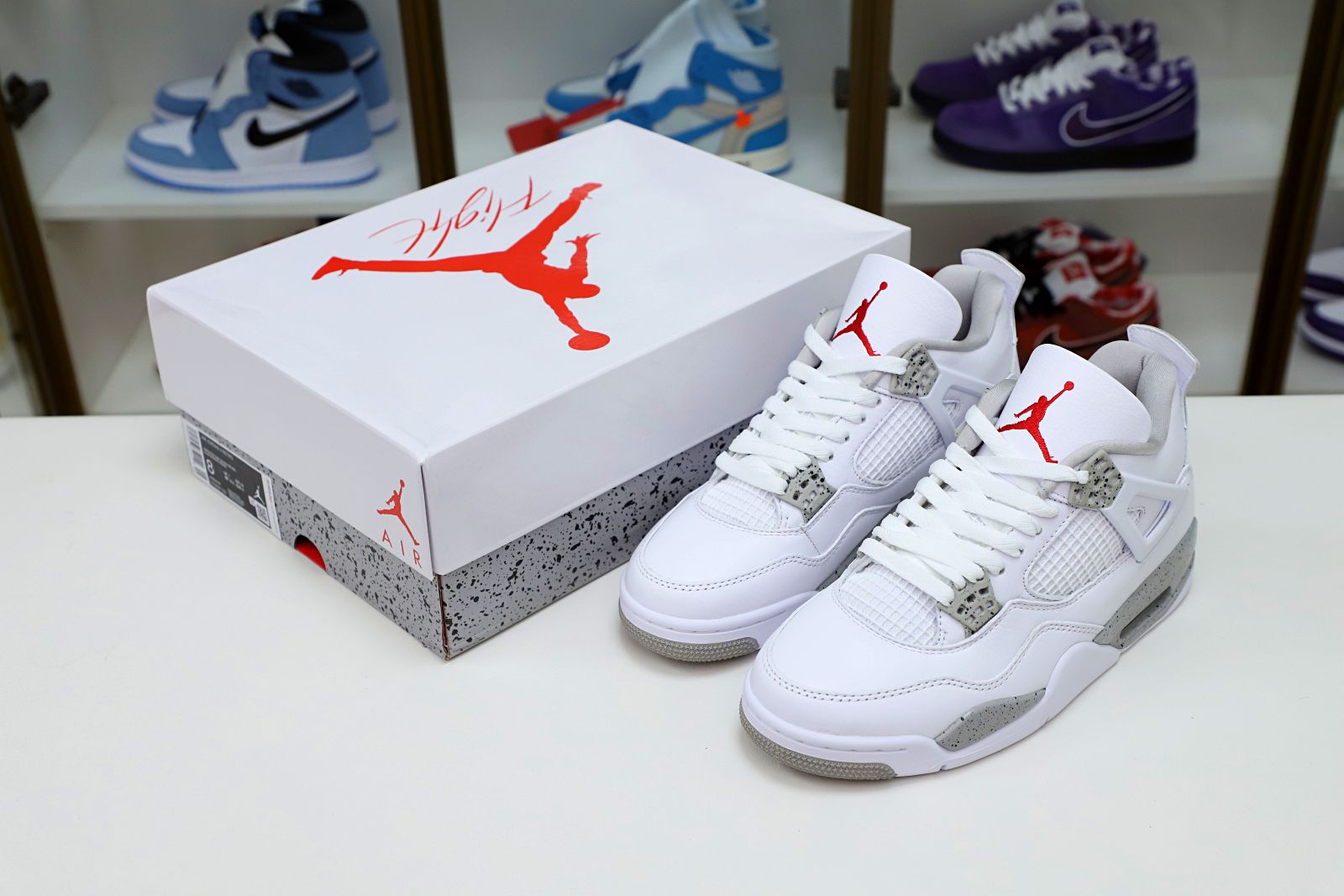 AIR JORDAN 4 RETRO 'WHITE OREO' - finekick.vip