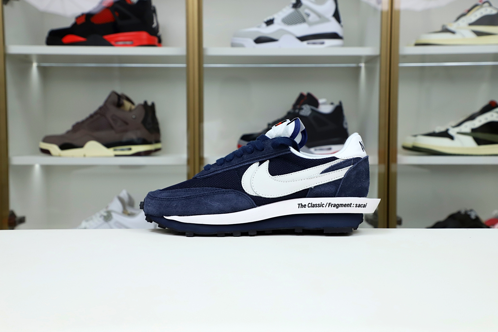 FRAGMENT DESIGN X SACAI X LDV WAFFLE 'BLACKENED BLUE' - finekick.vip