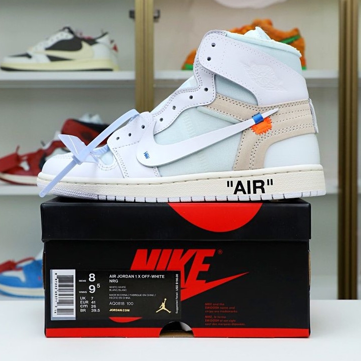OFF-WHITE X AIR JORDAN 1 RETRO HIGH OG 'WHITE' 2018 - finekick.vip