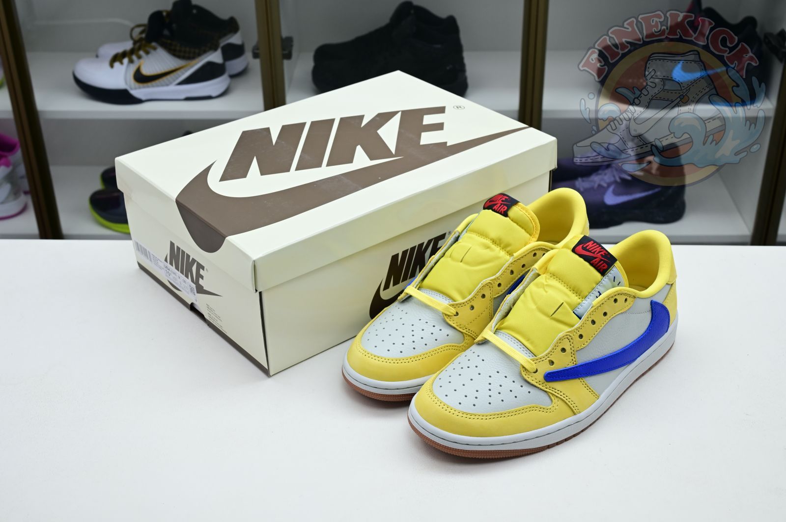 Travis Scott x Air Jordan 1Low Canary - finekick.vip