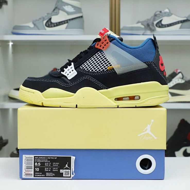 UNION LA X AIR JORDAN 4 RETRO 'OFF NOIR' - finekick.vip