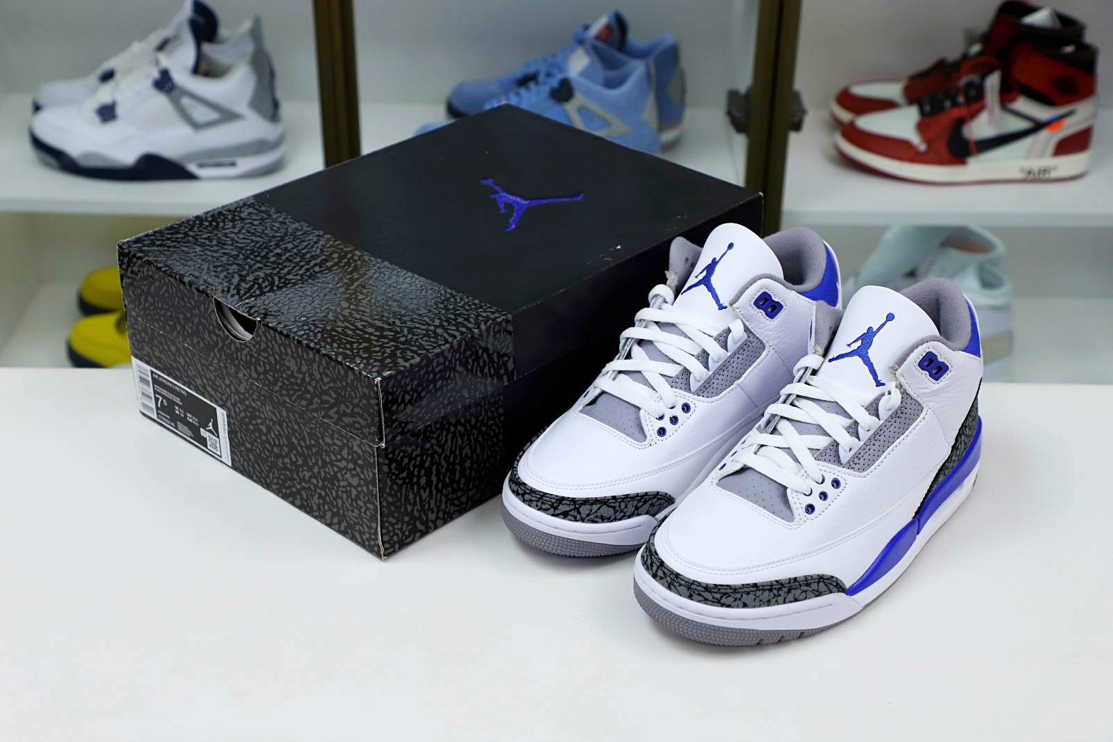 AIR JORDAN 3 RETRO 'RACER BLUE' (CT8532-145) - finekick.vip