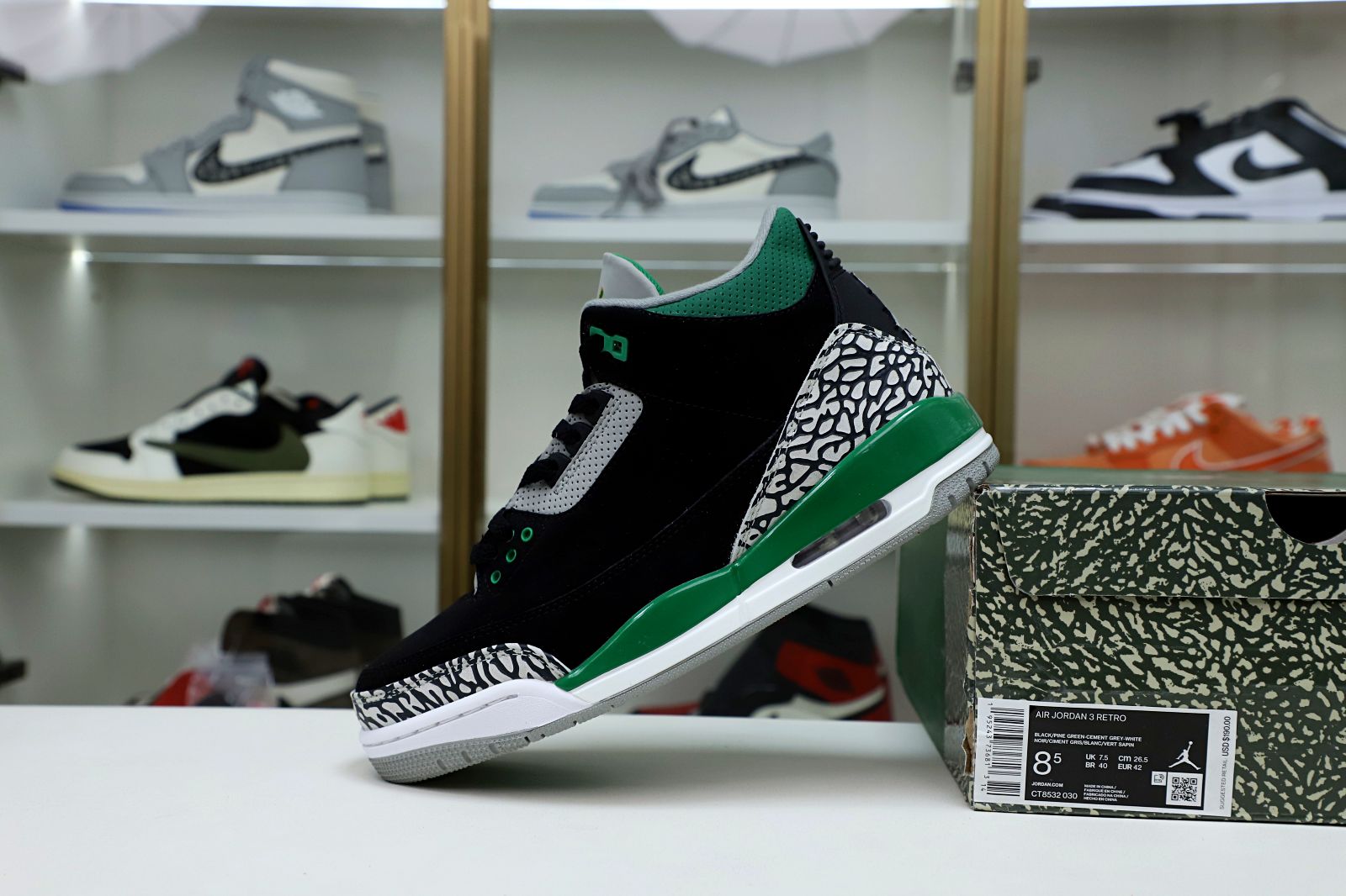 AIR JORDAN 3 PINE GREEN - finekick.vip