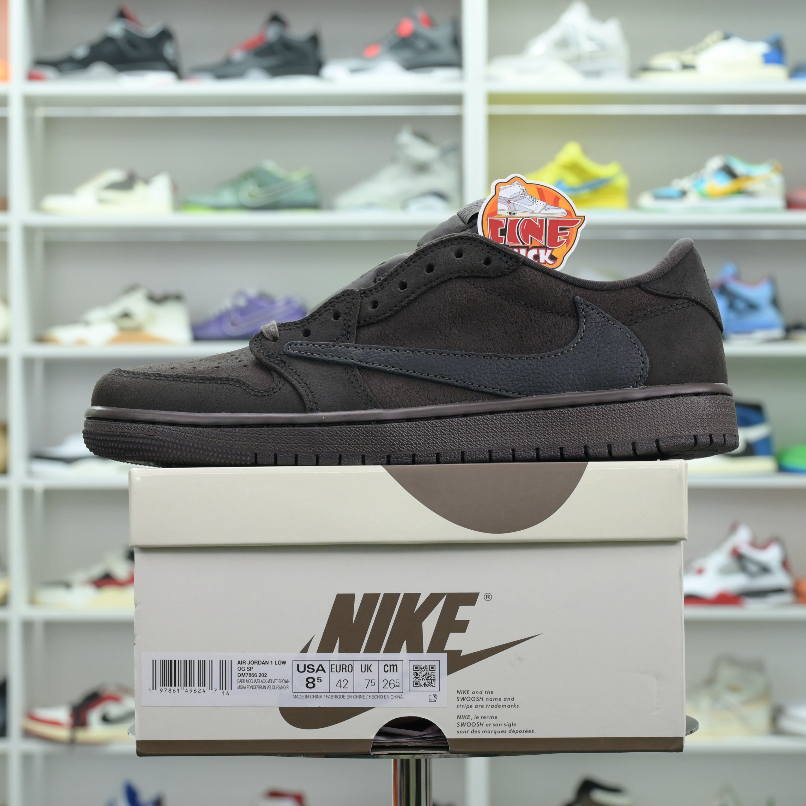 Travis Scott x Air Jordan 1 Low OG“Velvet Brown” - finekick.vip