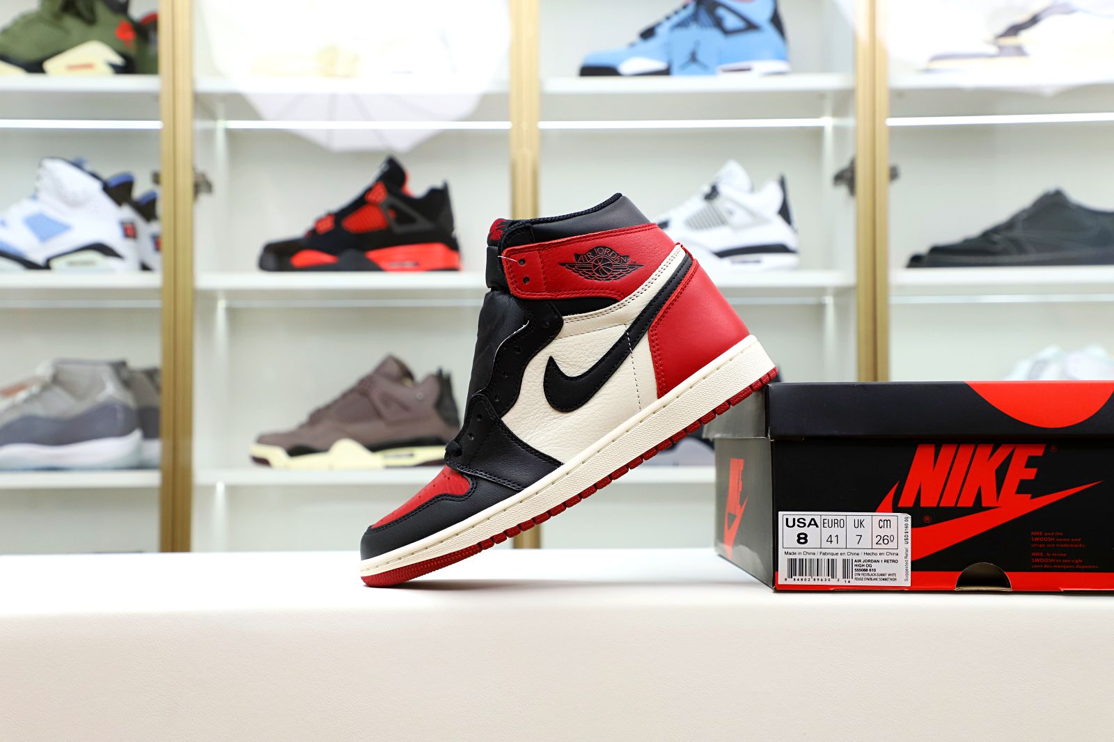 AIR JORDAN 1 RETRO HIGH OG 'BRED TOE' - finekick.vip