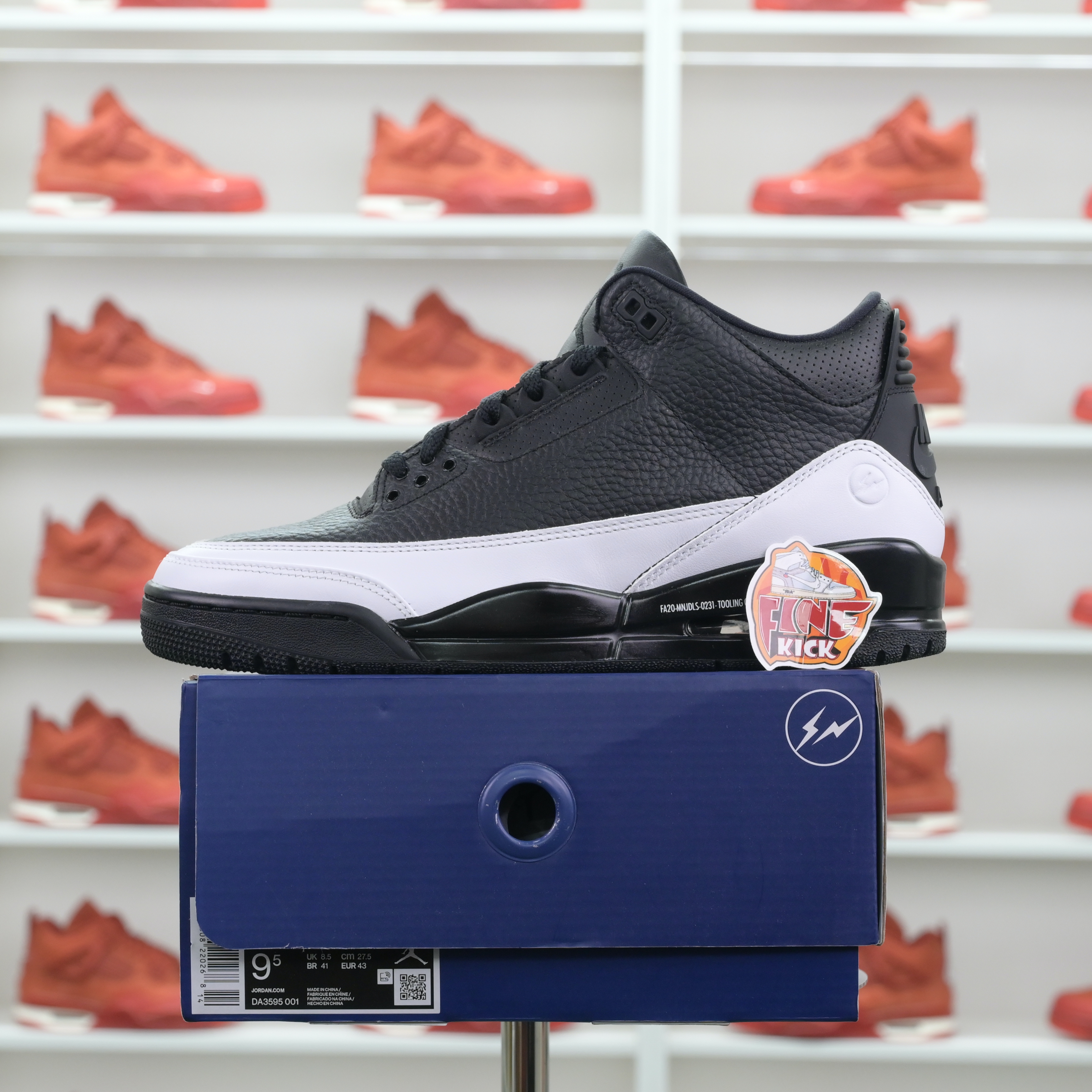 Fragment Design x Air Jordan 3“Black/ White”  DA3595-001 - finekick.vip