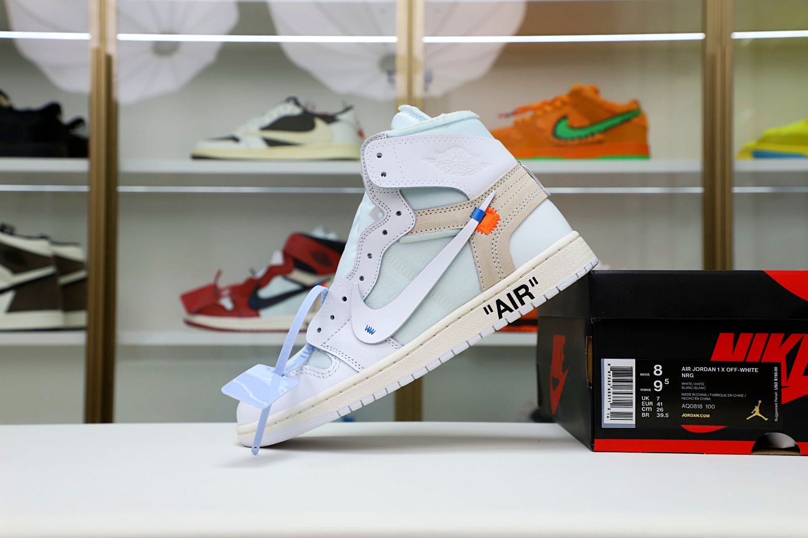 OFF-WHITE X AIR JORDAN 1 RETRO HIGH OG 'WHITE' 2018 - finekick.vip