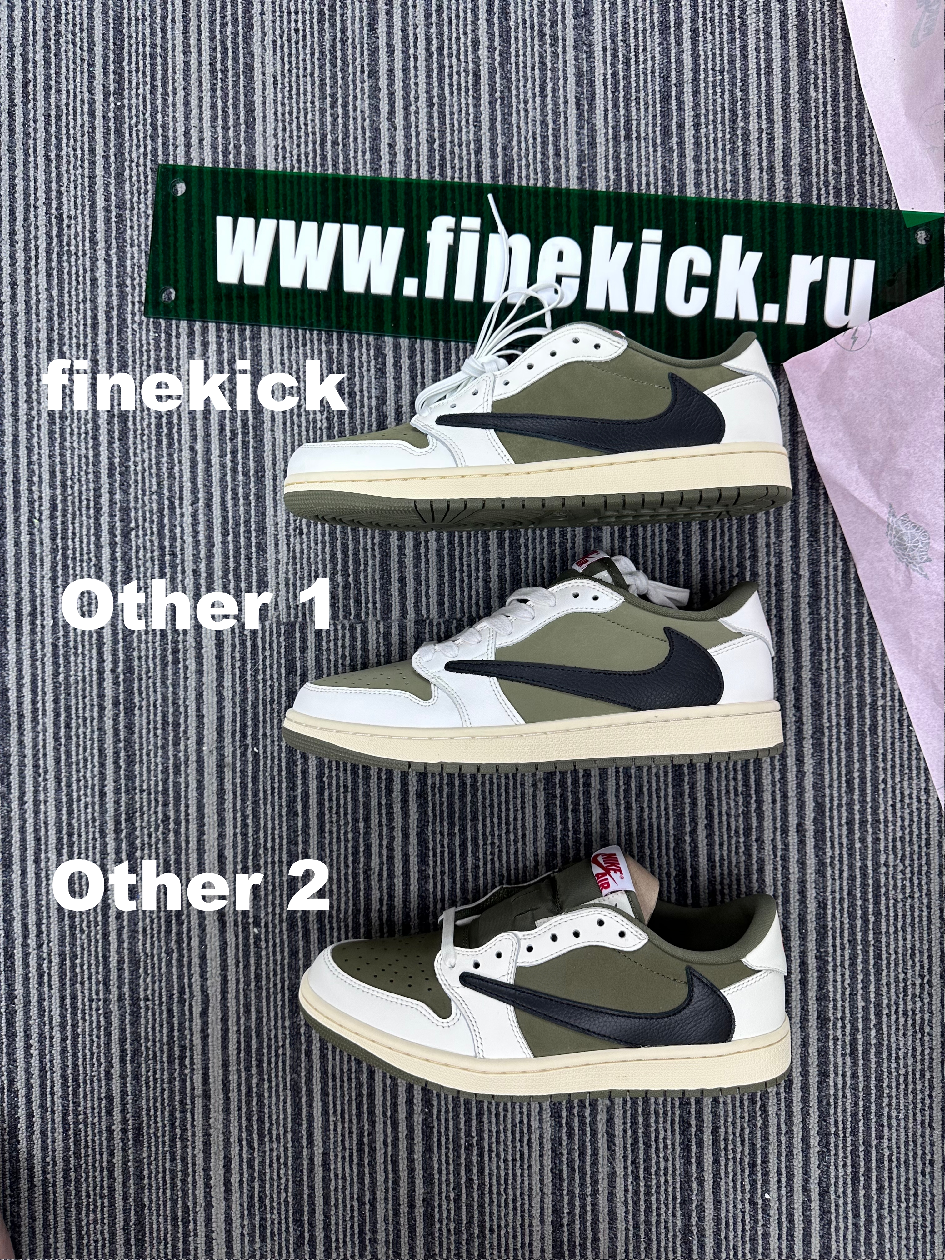 Travis Scott x Air Jordan 1 Low OG “Medium Olive” - finekick.vip
