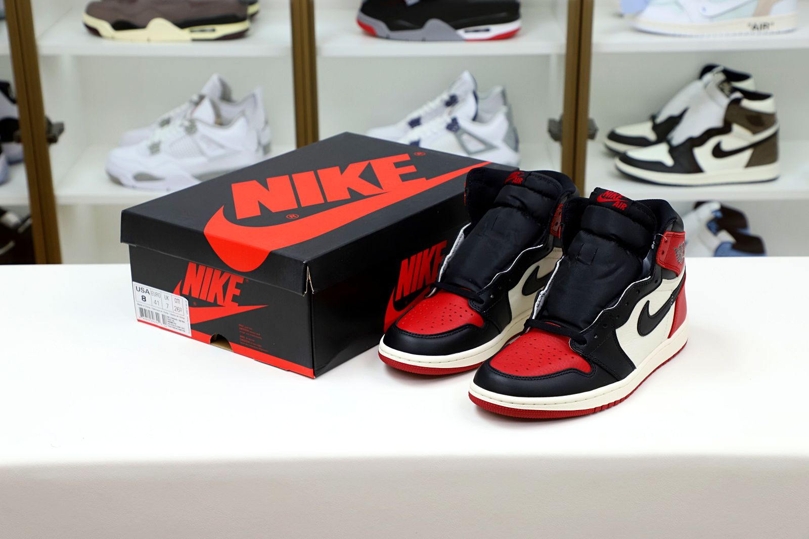 AIR JORDAN 1 RETRO HIGH OG 'BRED TOE' - finekick.vip