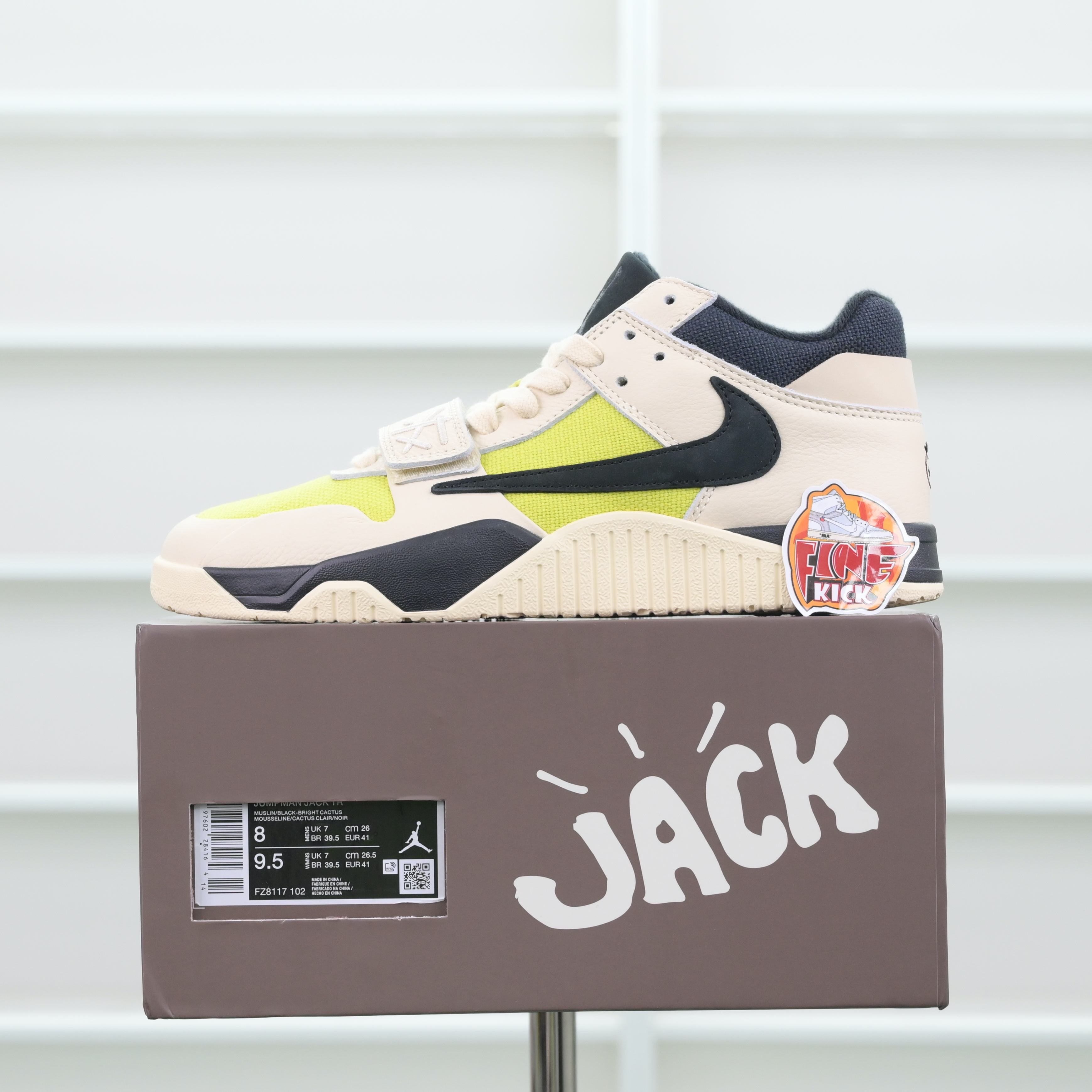 Travis Scottx Air Jordan Jumpman Jack TR“Bright Cactus”  FZ8117-102 - finekick.vip