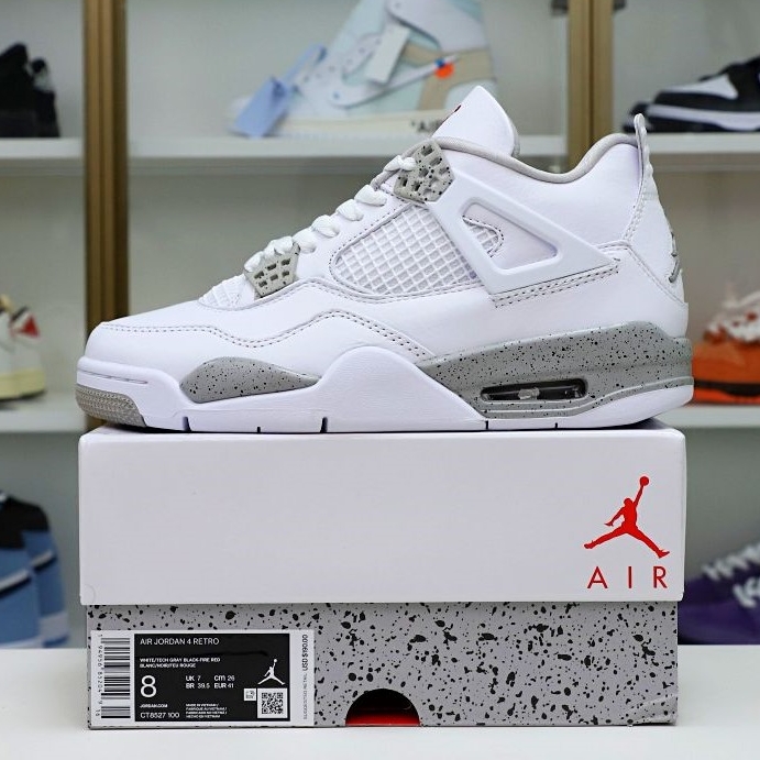 AIR JORDAN 4 RETRO 'WHITE OREO' - finekick.vip
