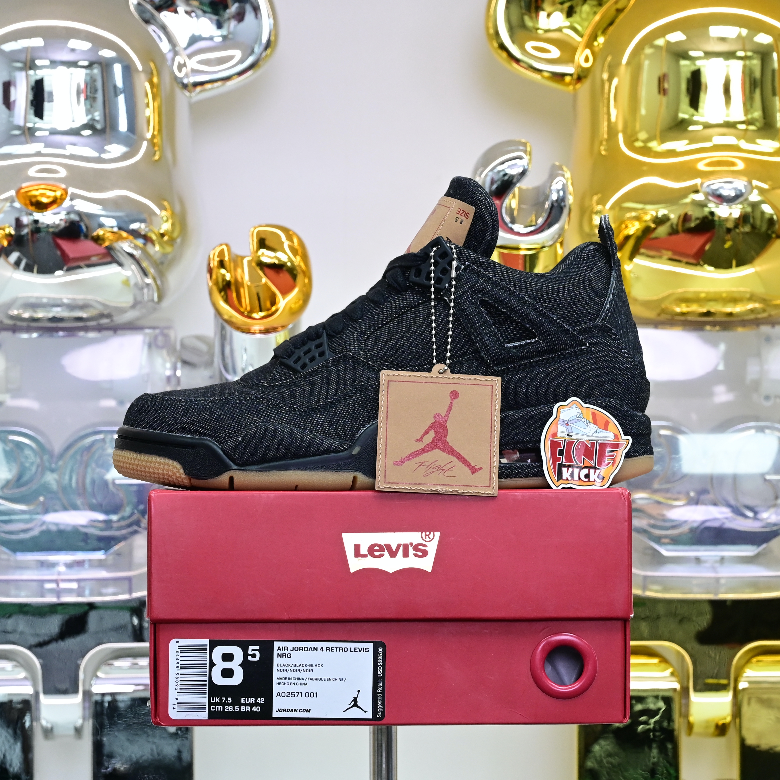 levi's x  Air Jordan 4 levis black (levis tag)AO2571-001 - finekick.vip
