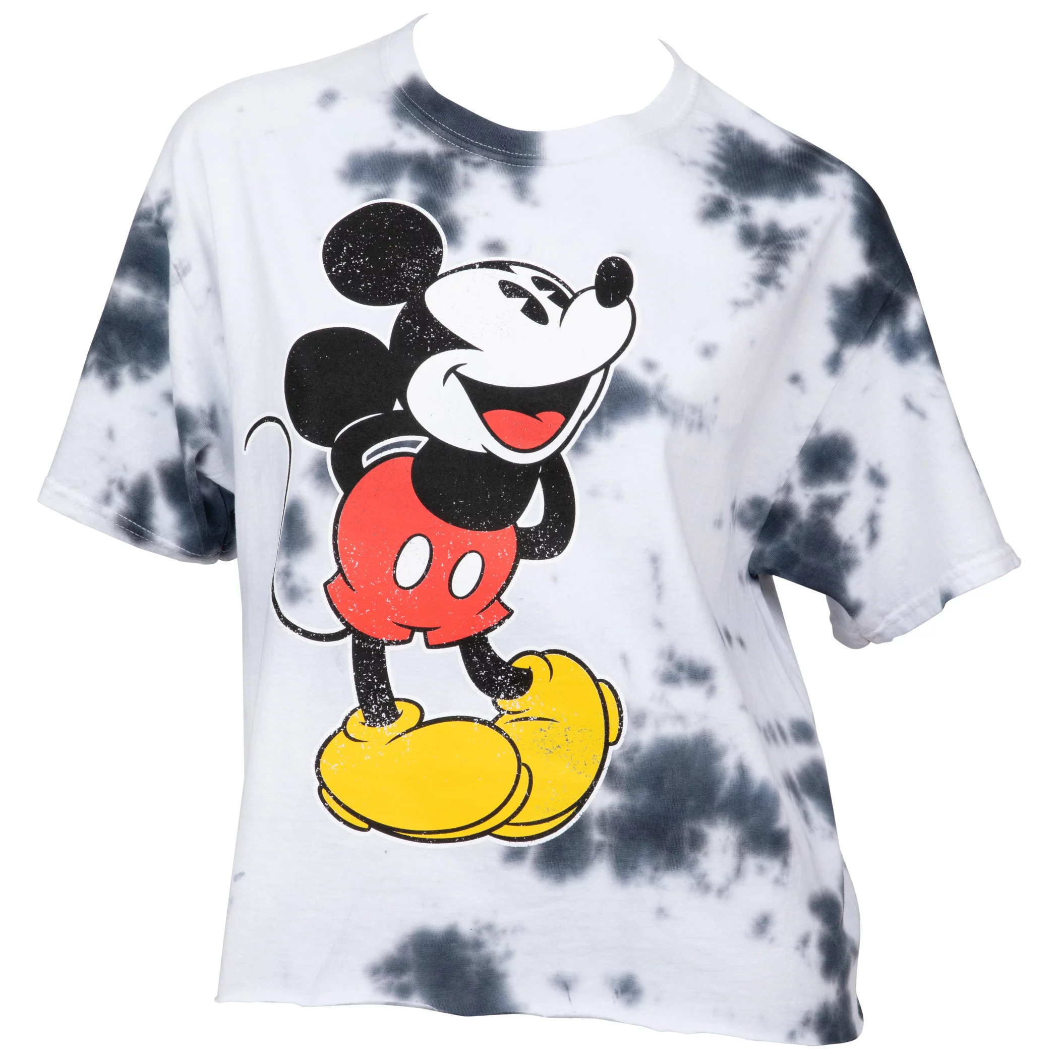 Mickey Mouse Disney Mickey Mouse Character Acid Washed Womens T-Shirt, Large