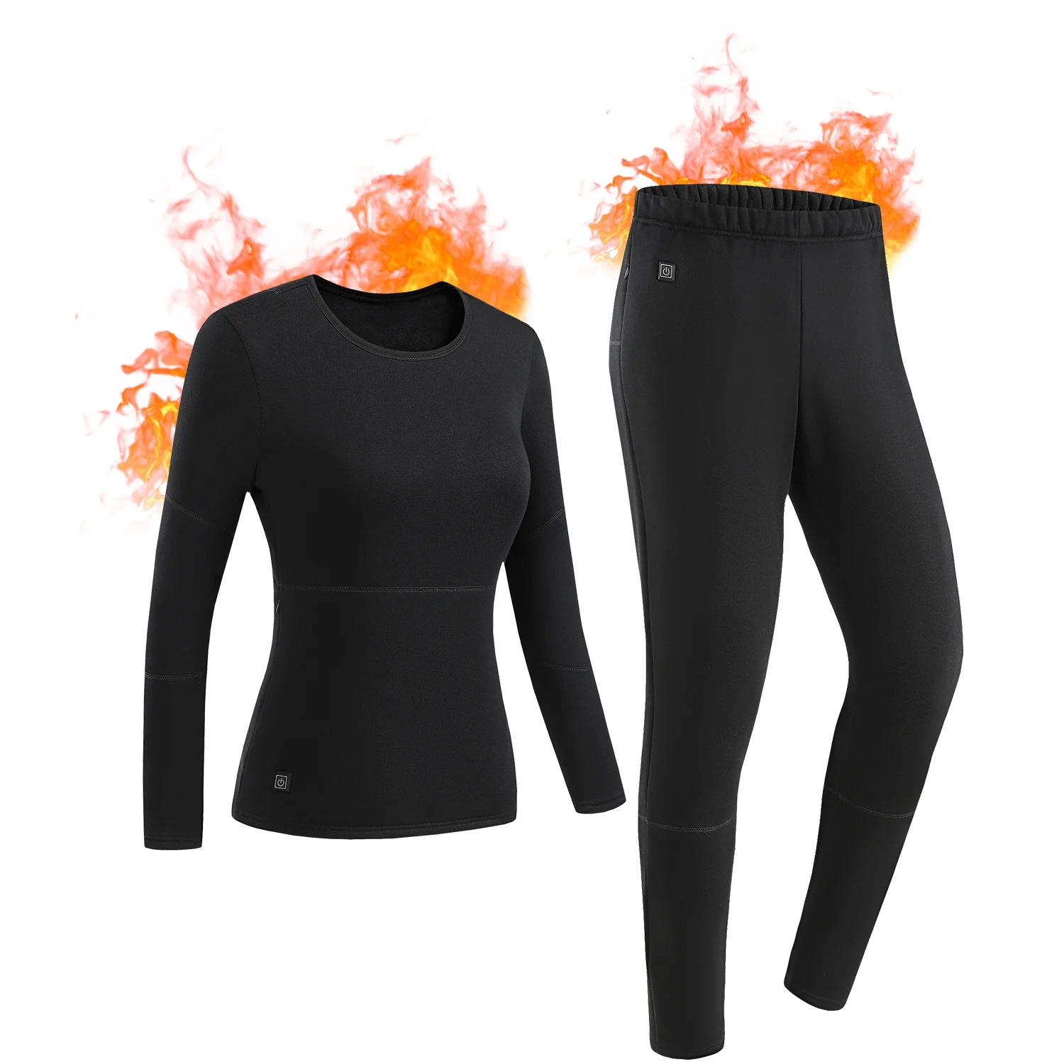 Women's Ultra Soft Thermal Underwear Set, iMounTEK Heating Shirt and Long John, 2 Piece Set(x-2xl)