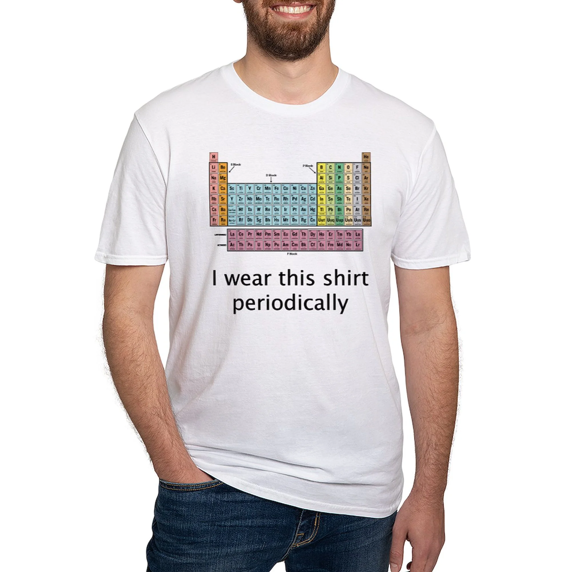 CafePress - I Wear This Shirt Periodically T Shirt - Fitted T-Shirt, Vintage Fit Soft Cotton Tee