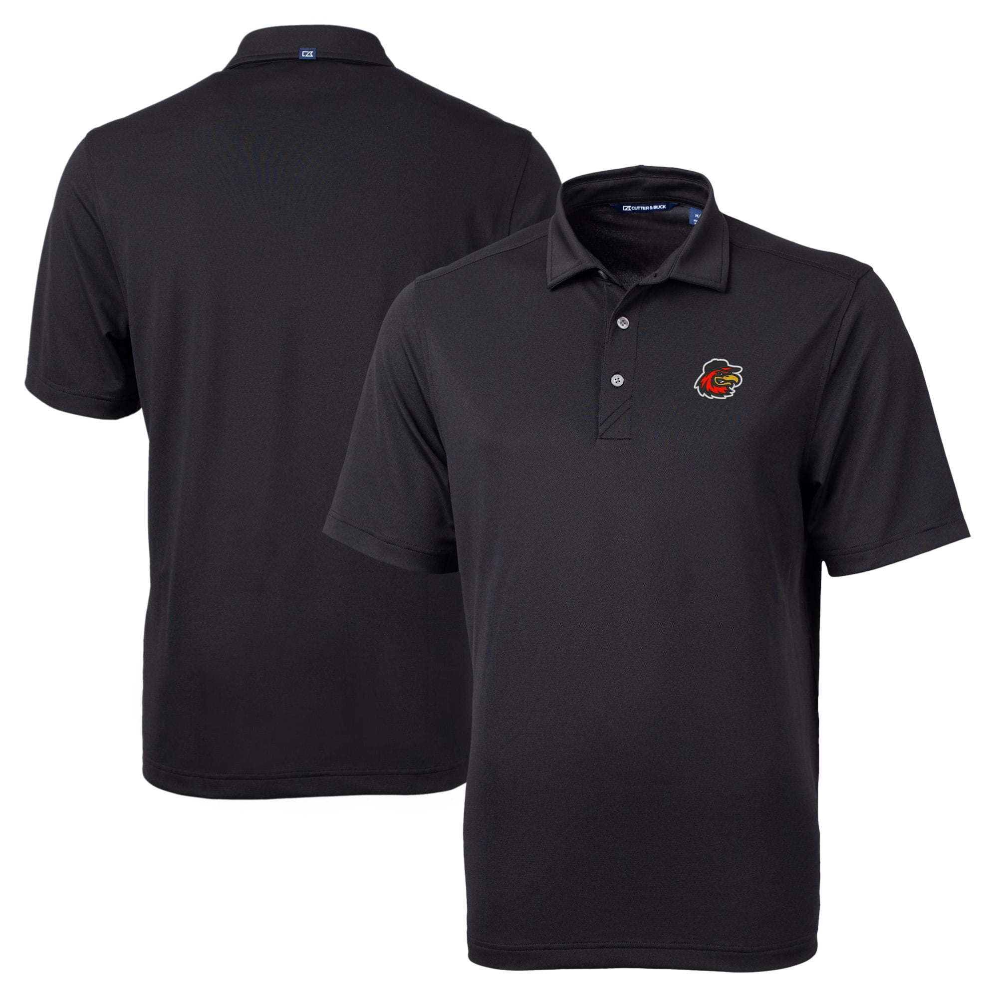 Men's Cutter & Buck Black Rochester Red Wings Big & Tall Virtue Eco Pique Recycled Polo
