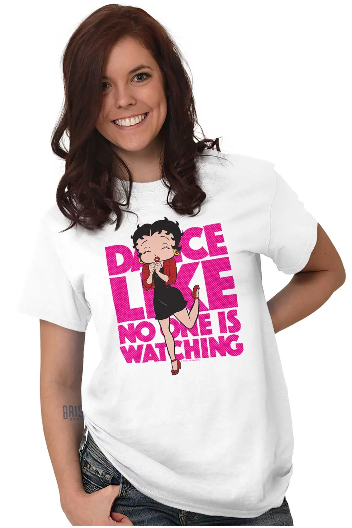 Betty Boop Dance Like Noone Watching Women's Graphic T Shirt Tees Brisco Brands S
