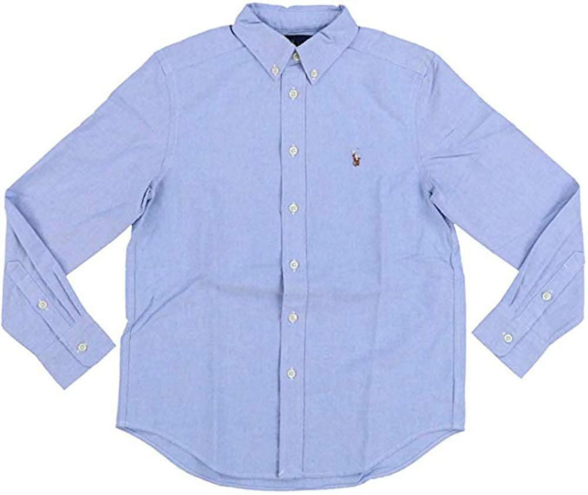 Polo Ralph Lauren Kids Boys Cotton Oxford Sport Shirt Little Kids/Big Kids Light Blue 6 Little Kids