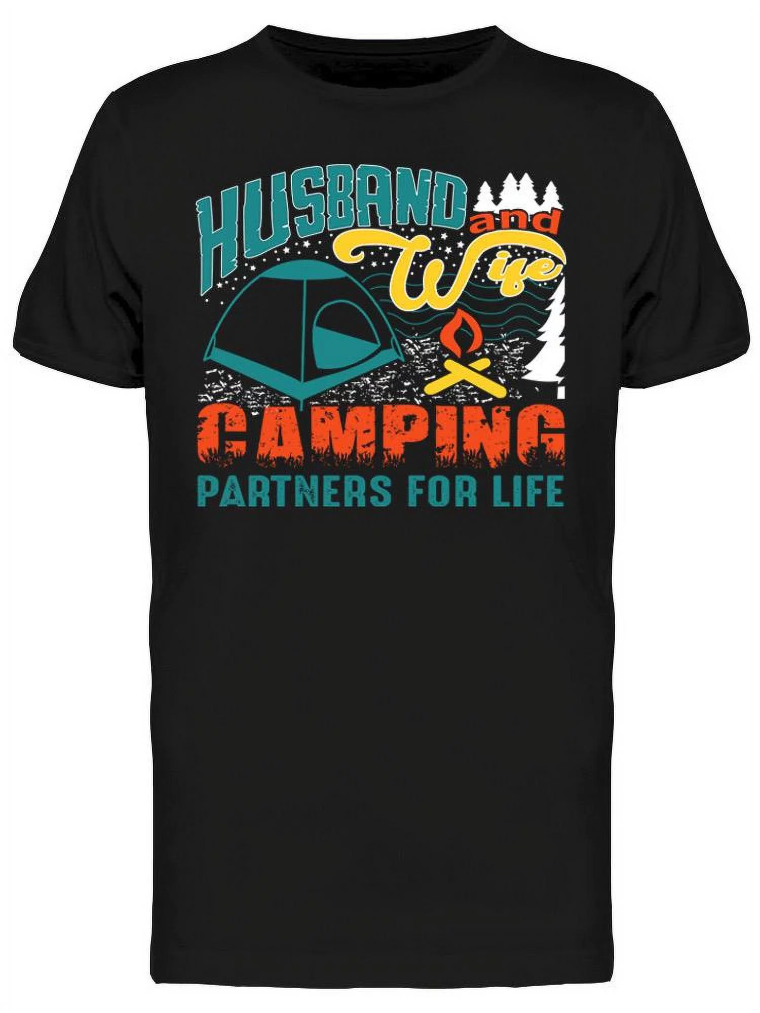 Husband And Wife Camping T-Shirt Men -Image by Shutterstock, Male Medium