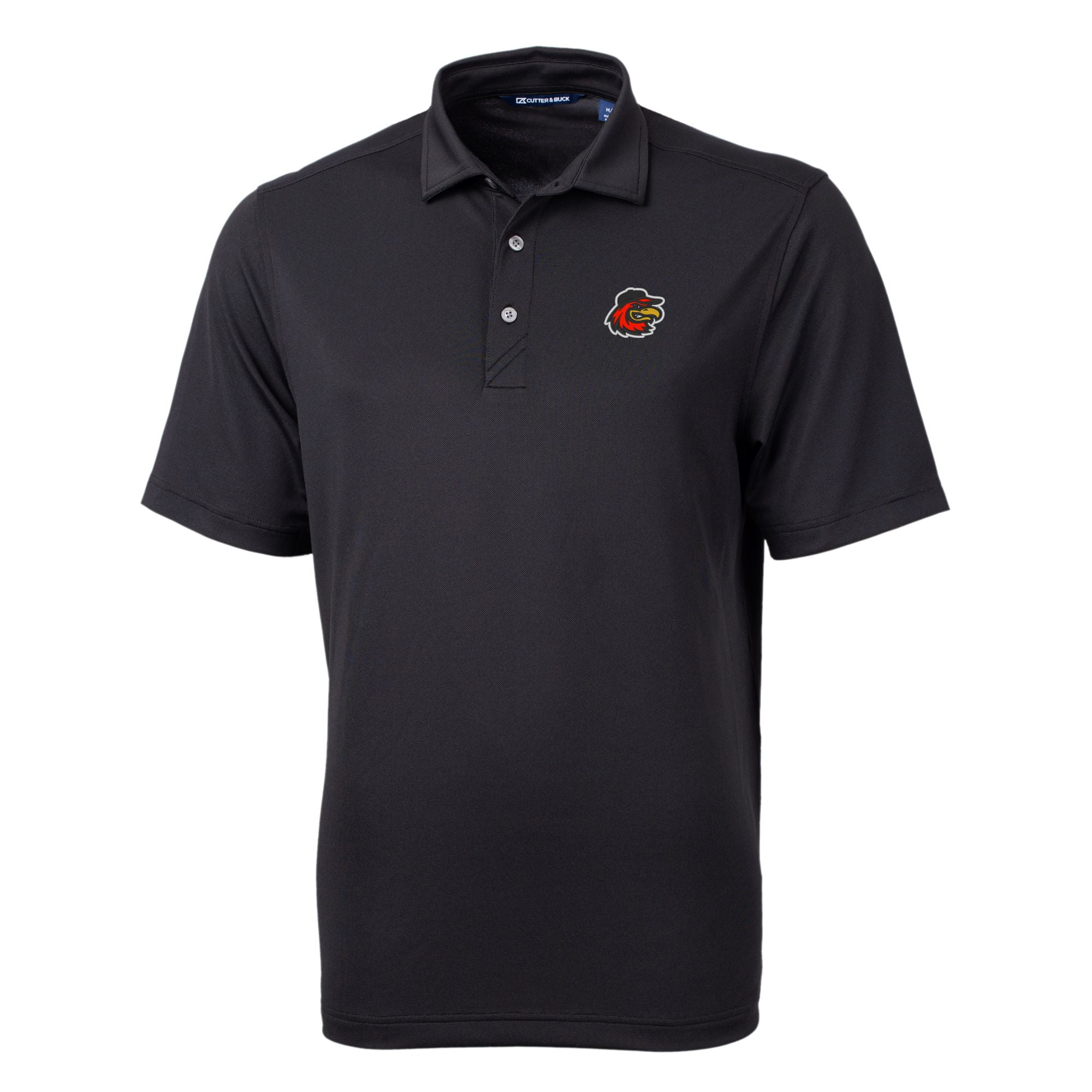 Men's Cutter & Buck Black Rochester Red Wings Big & Tall Virtue Eco Pique Recycled Polo