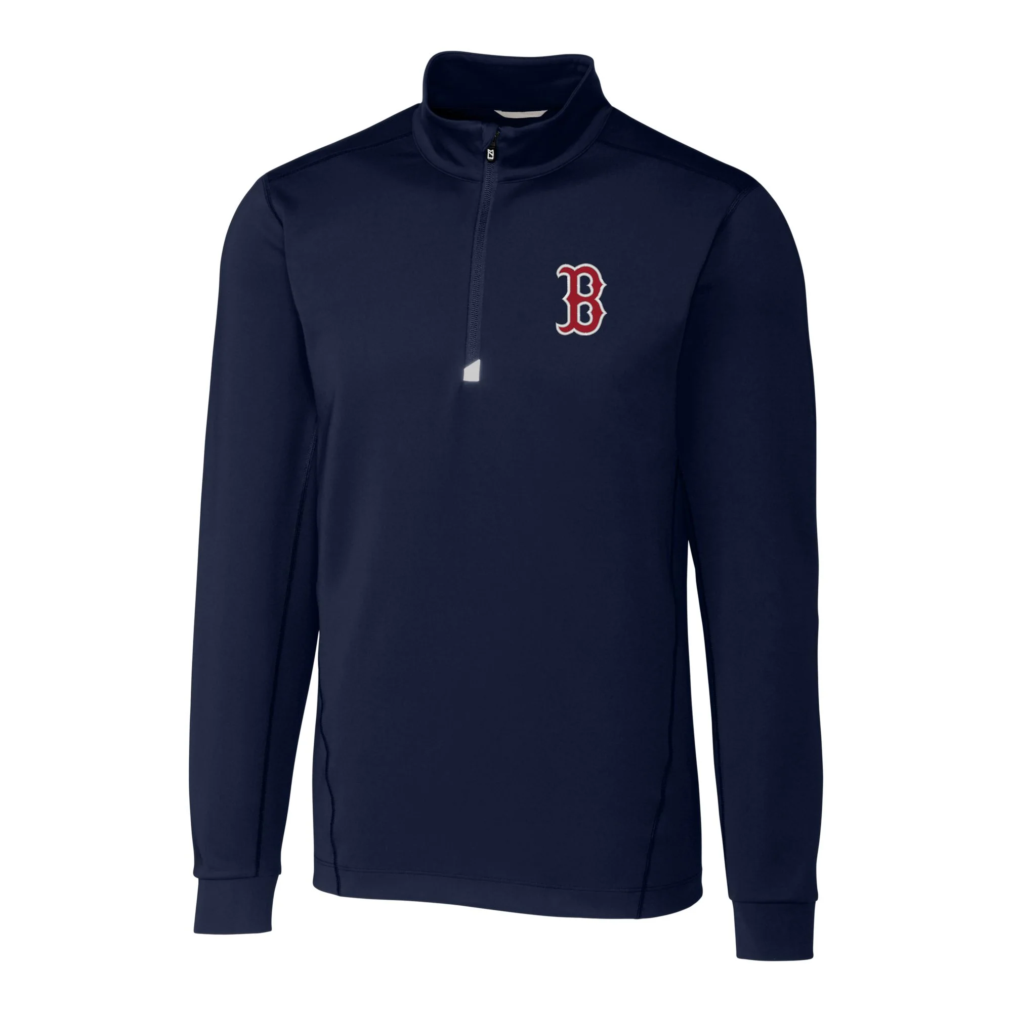 Men's Cutter & Buck Navy Boston Red Sox Big & Tall Traverse Stretch Quarter-Zip Pullover Top