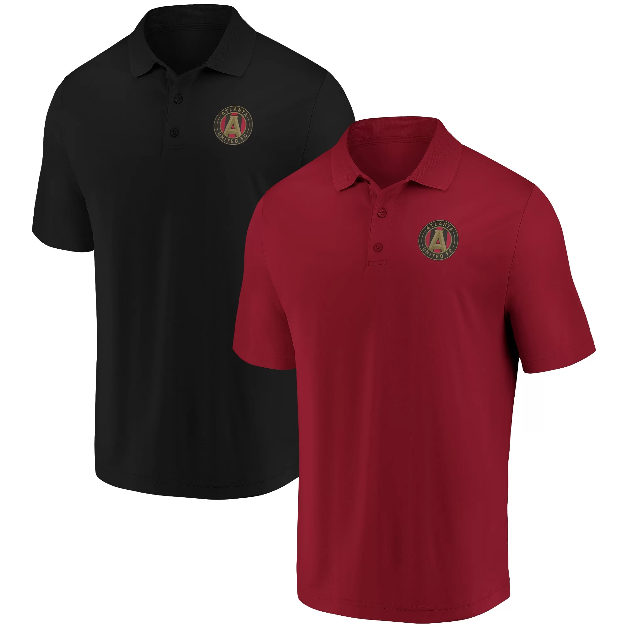 Men's Fanatics Branded Black/Red Atlanta United FC Primary Logo Two-Pack Polo Set