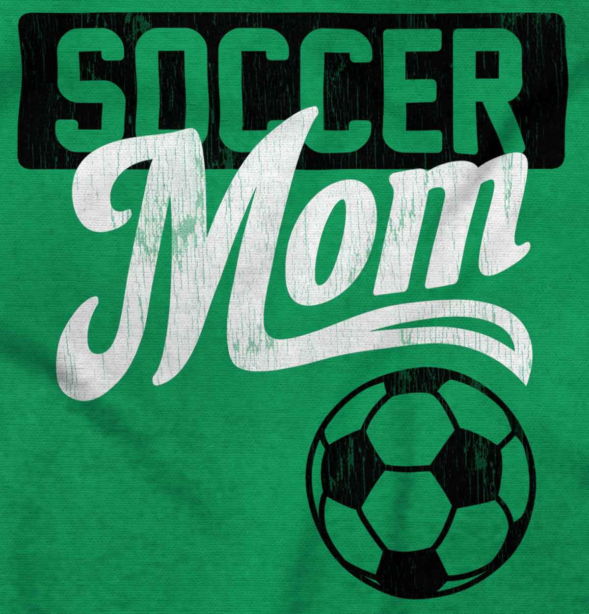 Soccer Mom Cute Proud Sports Mother Women's Long Sleeve T Shirt Brisco Brands 2X
